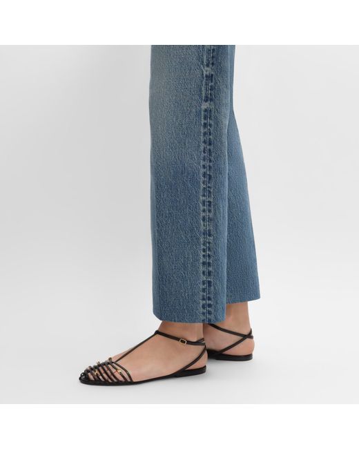Céline Metallic Cage Flat Sandal