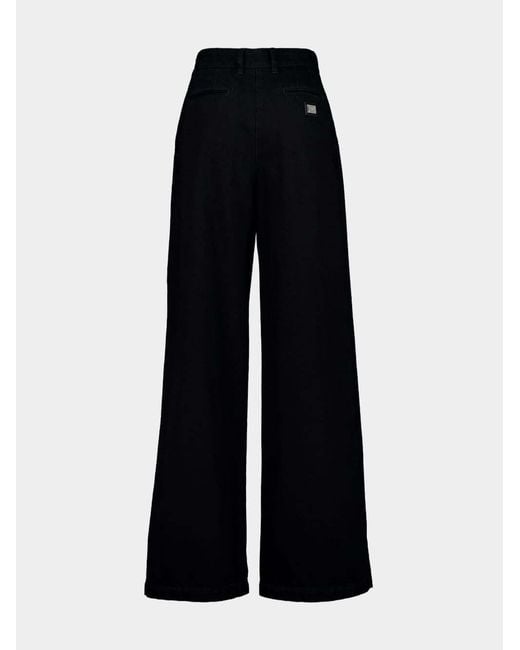Dolce & Gabbana Black Pleated Jeans