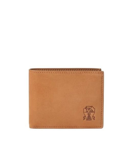 Brunello Cucinelli White Nubuck Bifold Wallet for men