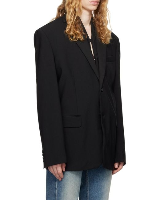 Y. Project Black Single-Breasted Blazer for men