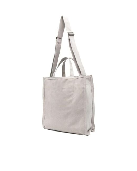 A.P.C. White Logo-Print Tote Bag for men