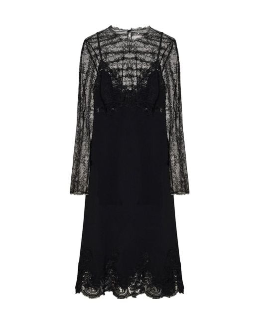 Ermanno Scervino Black Long-Sleeved Dress