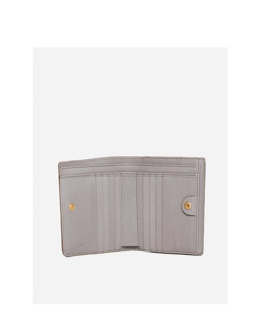 Chloé Gray Marcie Leather Wallet