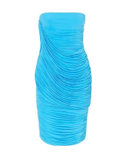 Alex Perry Blue Stretch-Jersey Midi Dress