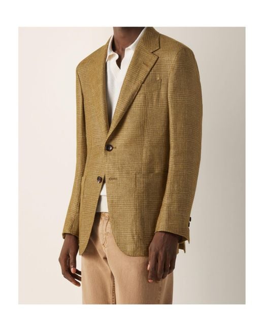 Zegna Green Cashmere Linen And Silk Jacket for men