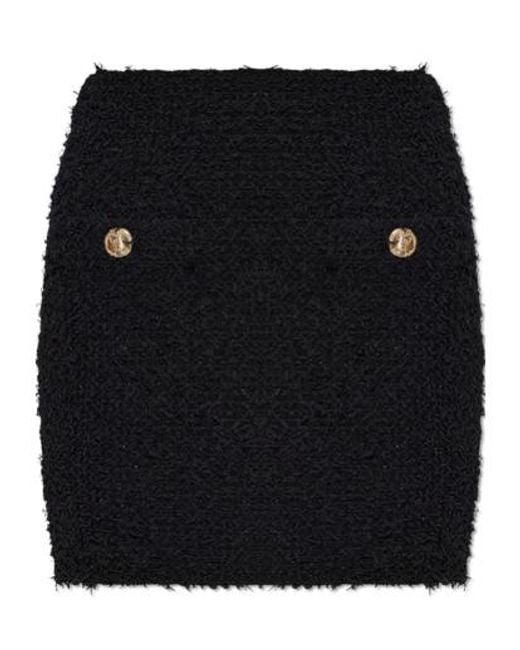 Balmain Black Logo Skirt