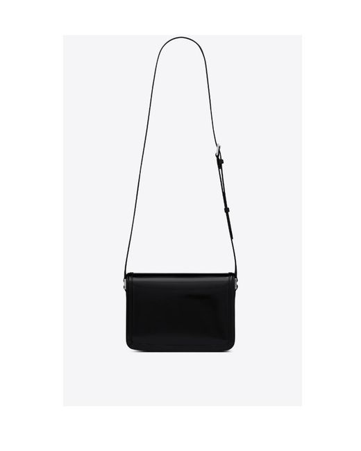 Saint Laurent White Solferino Logo Plaque Medium Shoulder Bag for men
