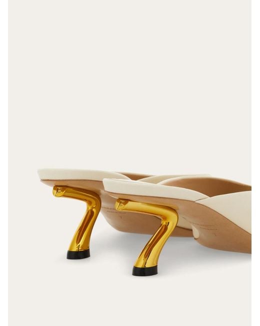 Ferragamo Natural S-Shaped Heel Slide