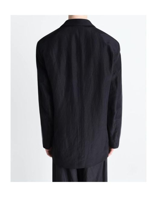 Lemaire Black Oversized Long Sleeved Blazer for men