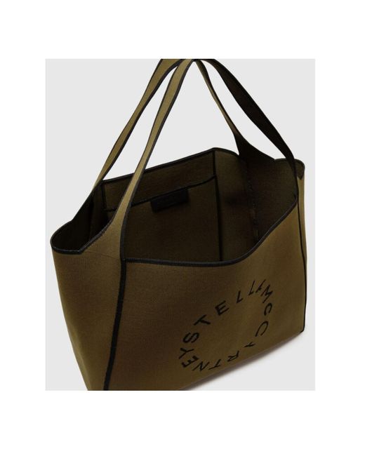 Stella McCartney Brown Logo Square Tote Bag
