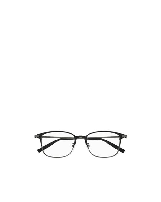 Montblanc White Eyewear Square Frame Glasses for men