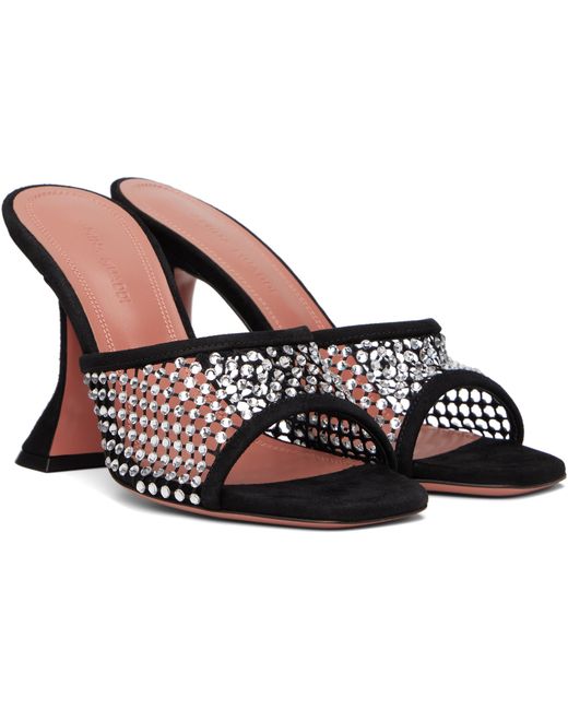 AMINA MUADDI White Lupita Crystal Net 95 Sandals