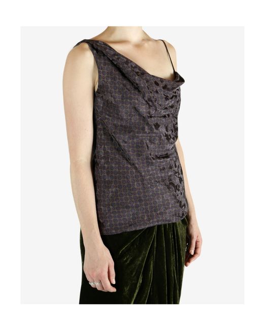 Dries Van Noten Black Ceyon Asymmetric Top