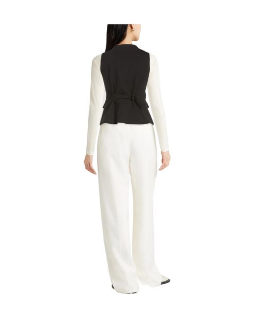 Rag & Bone Black Herringbone Elastic Waistcoat