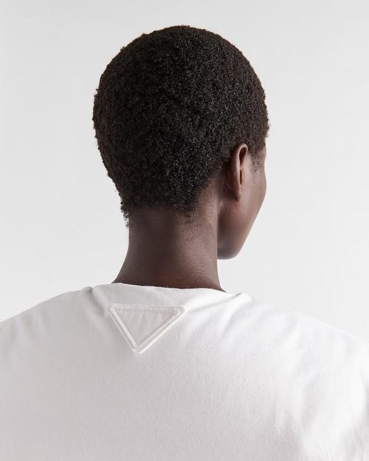 Prada White Cotton Down Jacket