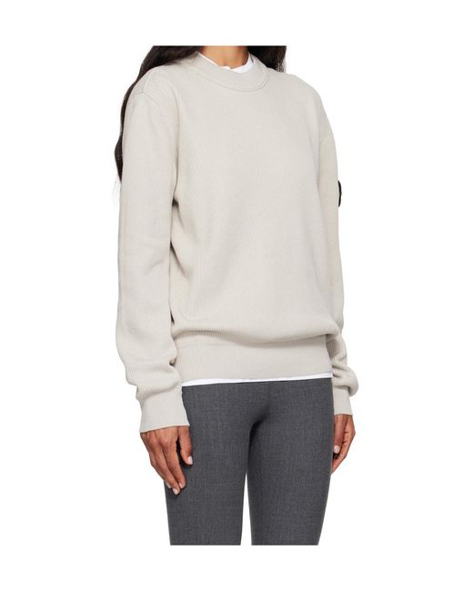 Stone Island Gray Long Sleeve Logo Patch Sweatshirt for men