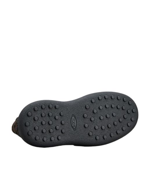 Tod's Brown Logo-Stamped Suede Penny Loafers for men