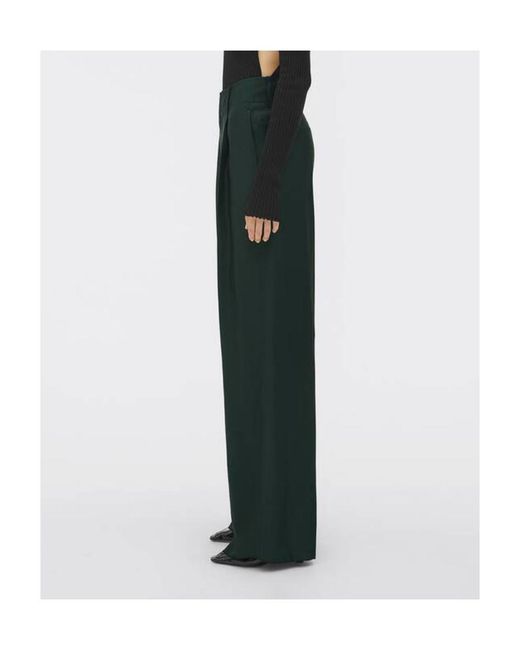 Bottega Veneta Green Twill Straight Trousers
