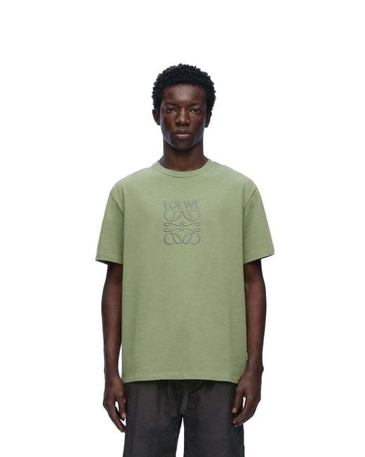 Loewe Regular Fit T-Shirt in Green for Men | Lyst