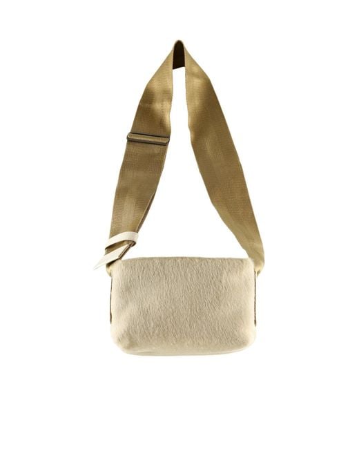 Uma Wang White Small Shoulder Bag With Adjustable Strap