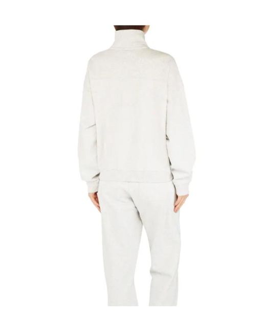 Sporty & Rich White Cotton Logo Sweatshirt