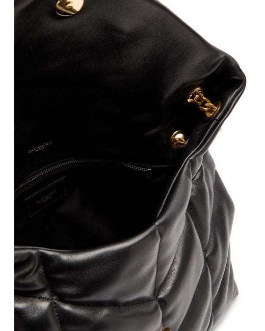 Saint Laurent Black Lou Puffer Medium Leather Shoulder Bag