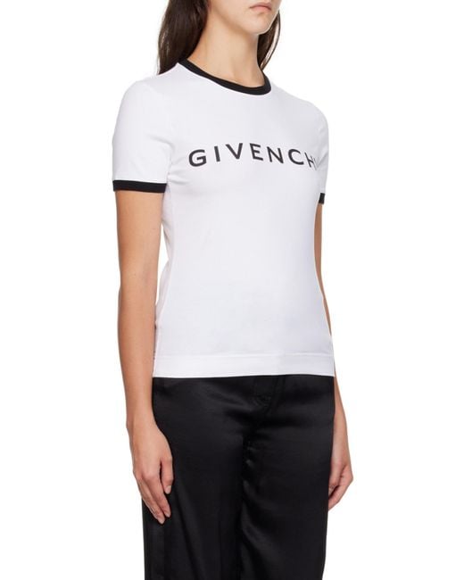 Givenchy White Archetype Crewneck T-Shirt