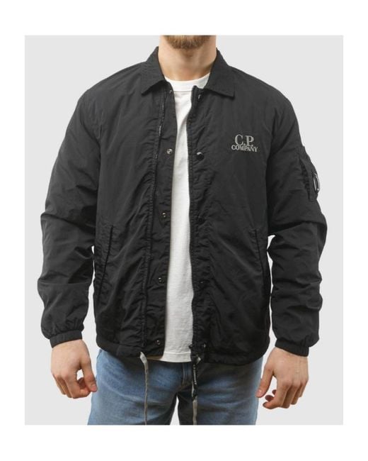 C P Company Black Chrome R Lens Overshirt for men