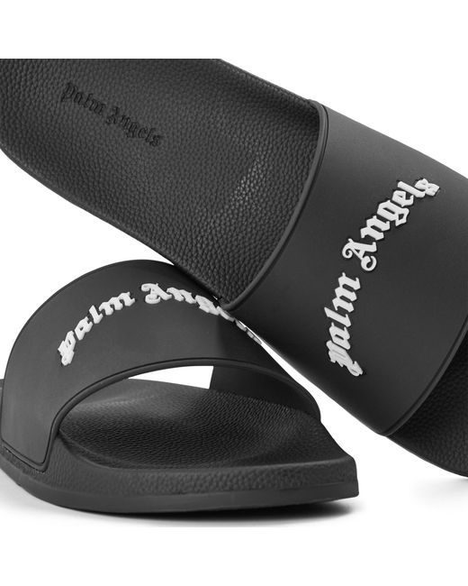 Palm Angels Black Pool Sliders