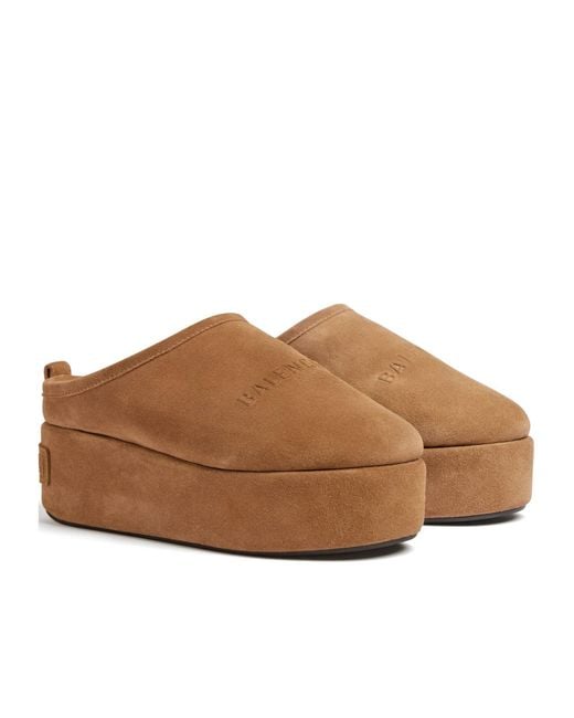 Balenciaga Brown Alaska Platform Mules
