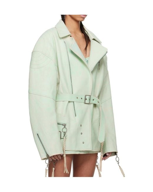 KNWLS Green Nihil Leather Jacket