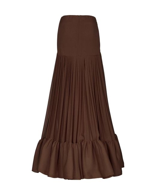 Pinko Natural Ruffle-Detailing Skirt