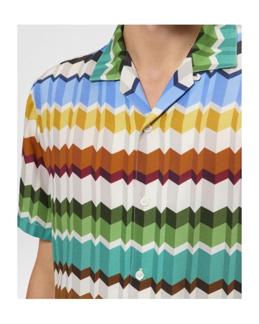 Missoni Blue Zigzag Shirt for men