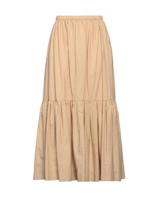 Ganni Natural Solid Color Loose Skirt