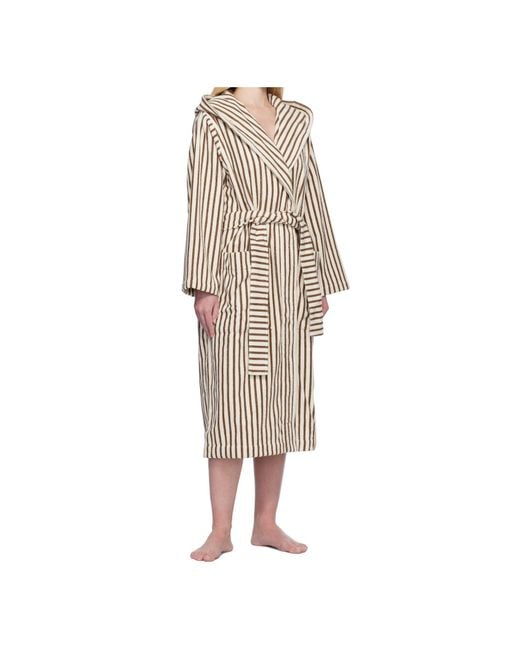 Tekla Pink Terrycloth Hooded Bathrobe for men