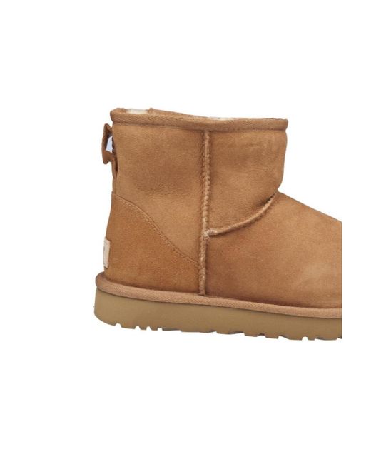Ugg Brown Classic Mini Logo Patch Boots