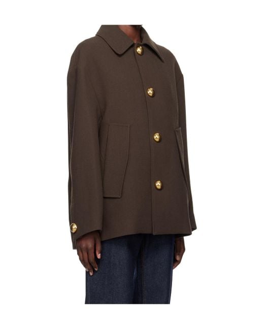 AMI Brown Ami Long Sleeved Straight Hem Jacket