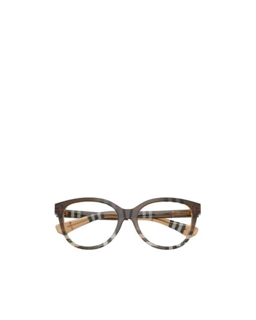 Burberry White Eyewear Cat-Eye Glasses