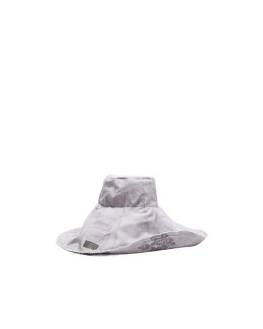 Acne White Reversible Bucket Hat