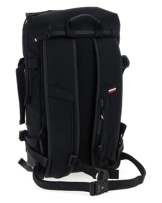 Moncler Brown Grenoble Logo Roll-Top Backpack for men