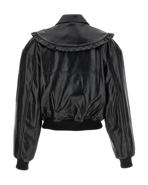 Ganni Black '7093 Future' Bomber Jacket