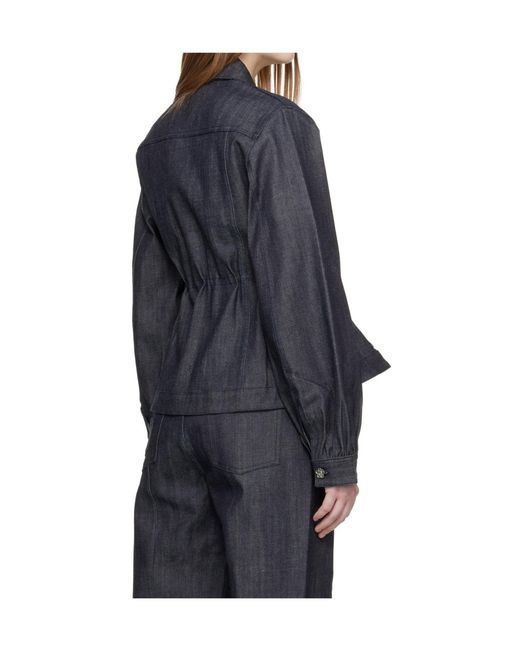 CECILIE BAHNSEN Blue Cbcandida Long-Sleeved Casual Jacket