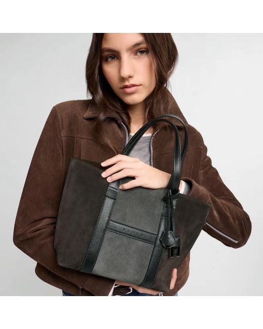 Hogan Black Script Shopping Bag Small