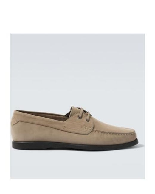 Brioni Brown Leather Derby Shoes for men