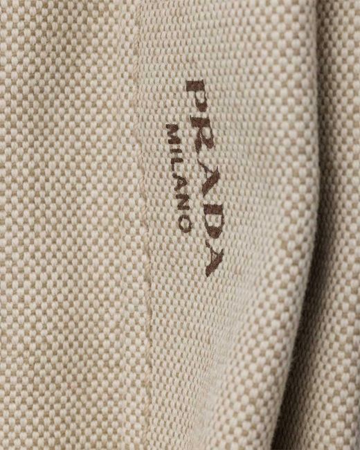 Prada Multicolor Route Large Canvas And Leather Tote Bag