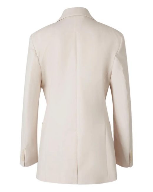 Victoria Beckham White Patch Pocket Blazer