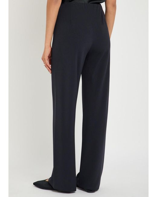 Vince Blue Crepe Straight-Leg Trousers