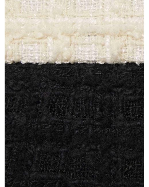 Gucci Black Tweed High-Waisted Midi Skirt