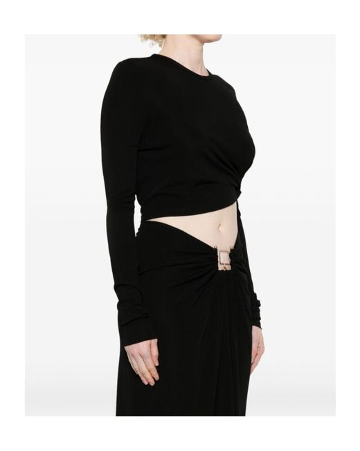 Christopher Esber Black Bezel Quartz Long-Sleeve Top