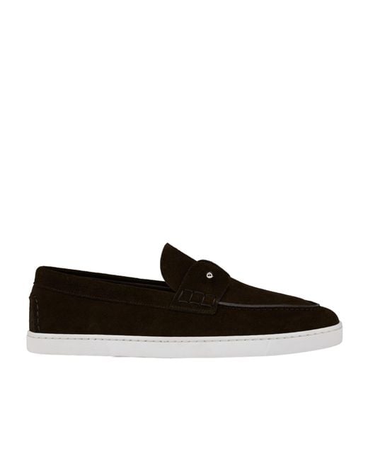 Christian Louboutin Black Chambeliboat Slip-On Loafers for men